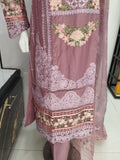 425 lawn Heavy Embroidery Shirt with dopatta and trouser