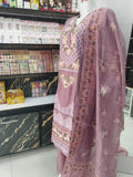 425 lawn Heavy Embroidery Shirt with dopatta and trouser
